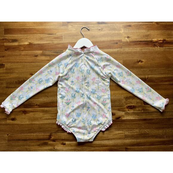Edgehill Collection Sun House Children's Austen Floral Long Sleeve Rash Guard 8 - Picture 4 of 10